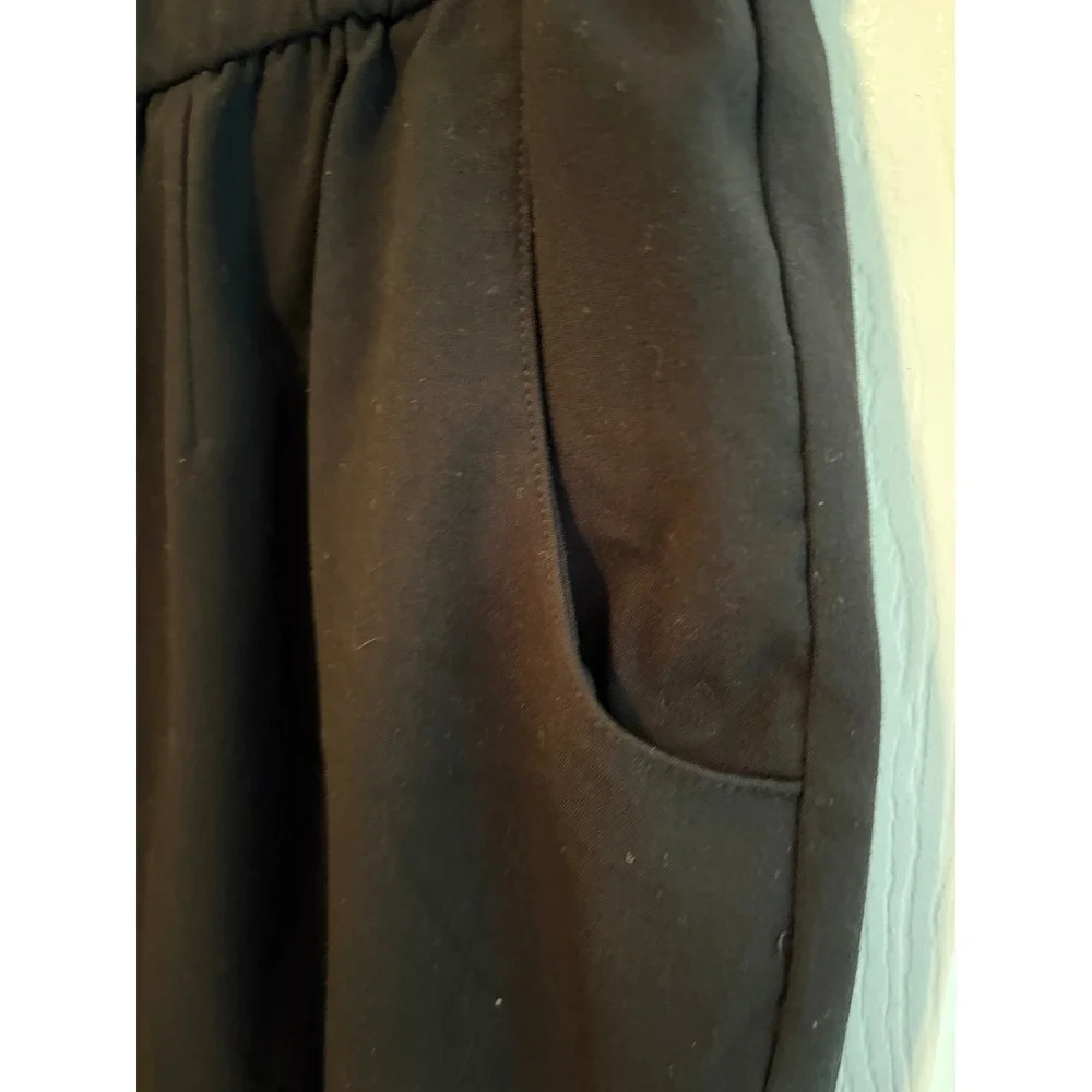 Croft & Barrow Womens Plus 16W Short Black Elastic Waist Side Pocket Pants